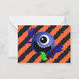 Cartão de Nota de Halloween de Alien Espacial Dive