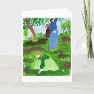 Cartão de nota de homenagem impressionista