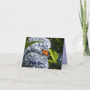 Cartão de Nota de Hortênsia Azul