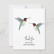 Cartão de Nota de Hummingbird Personalizado