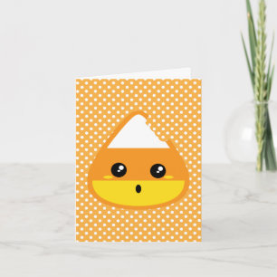 Cartão de Nota de Kawaii Candy Corn