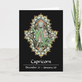 Cartão de nota de Khamsa do Capricórnio