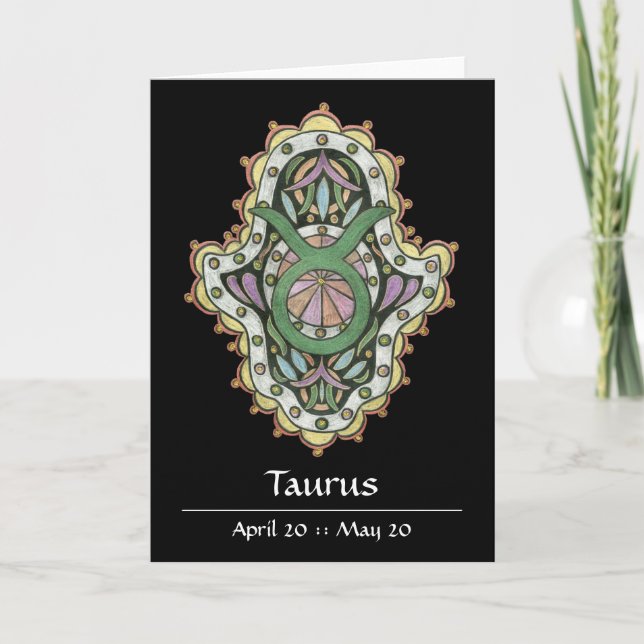 Cartão de nota de Khamsa do Taurus (Frente)