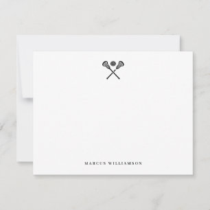 Cartão de Nota de Lacrosse Personalizado
