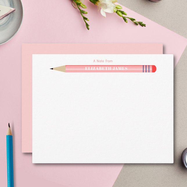 Cartão de Nota de Lápis Plano 'Uma Nota De' para C (Criador carregado)