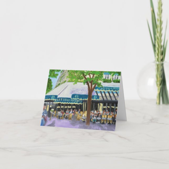 CARTÃO DE NOTA DE LES DEUX MAGOTS PARIS (Frente)