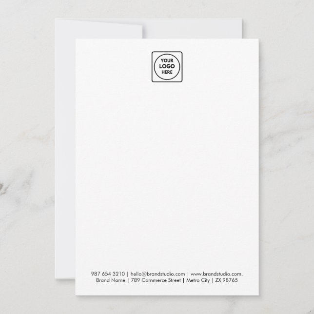 Cartão de Nota de Logo de Foto Comercial 5x7 Verti (Frente)