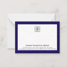 Cartão de Nota de Logotipo de Negócios Profissiona
