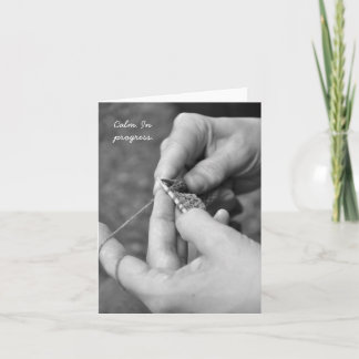 Cartão de Nota de Mala - Calma. Em andamento.