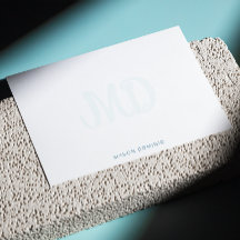 Cartão de nota de marca d'água monograma de script