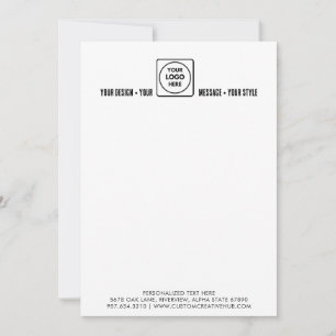 Cartão de Nota de Marca de Logo de Negócios Simple