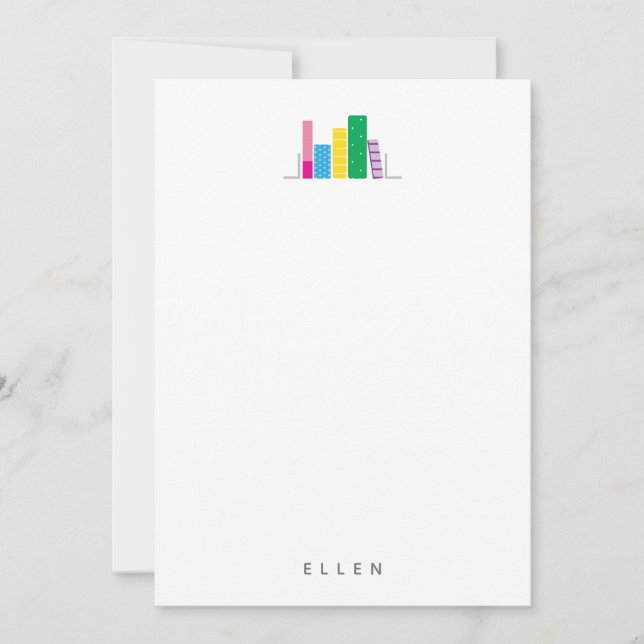 Cartão de Nota de Minhoca de Livro (Frente)