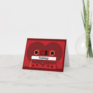 Cartão de Nota de Mix Tape de Músicas de Amor