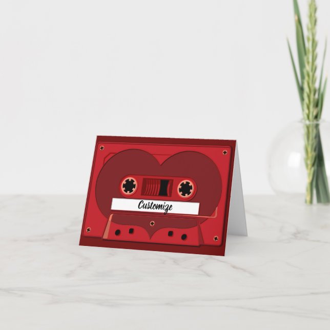 Cartão de Nota de Mix Tape de Músicas de Amor (Frente)