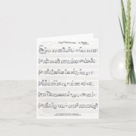 Cartão de nota de música com folha de promessas