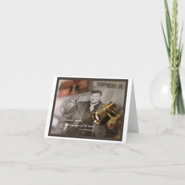 Cartão de Nota de Música Verdadeiro (Frente)