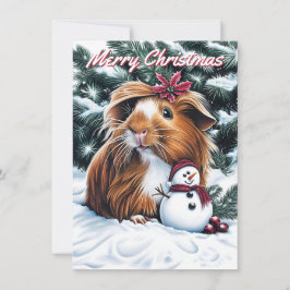 Cartão de Nota de Natal de Guiné-Bissau e Snowman