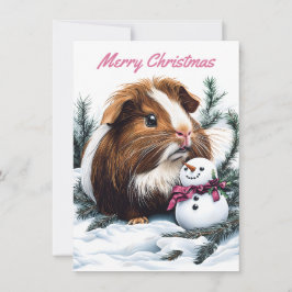 Cartão de Nota de Natal de Guiné-Bissau e Snowman