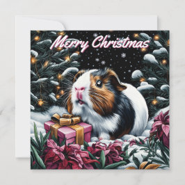 Cartão de Nota de Natal de Suíno