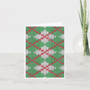 Cartão de Nota de Natal do KNIT ARGYLE XMAS / Vert