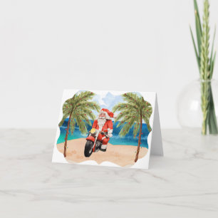 Cartão de Nota de Natal para Papais noeis Biker