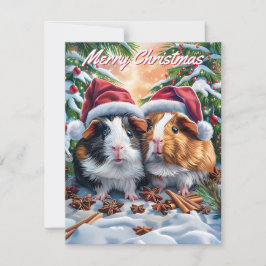 Cartão de Nota de Natal para Suínos papais noeis