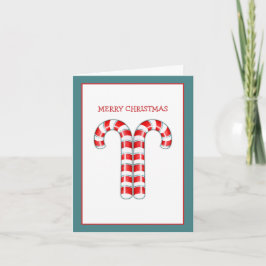 Cartão de Nota de Natal vermelho para Canis Candy
