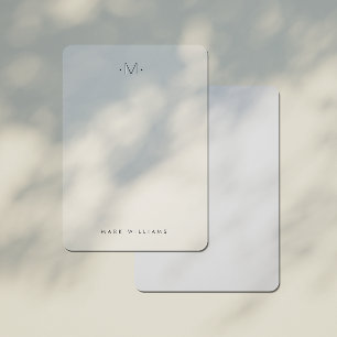 Cartão de Nota de Nome e Nome Inicial Moderno e Su