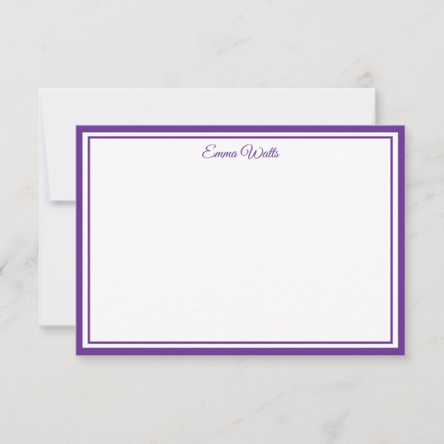 Cartão de Nota de Nome Personalizado (Frente)