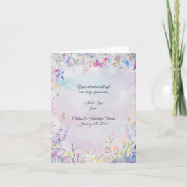 Cartão de Nota de Obrigado Personalizável Amara