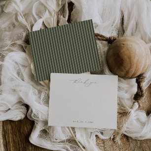 Cartão de Nota de Obrigado Verde-Oliva HARMONY