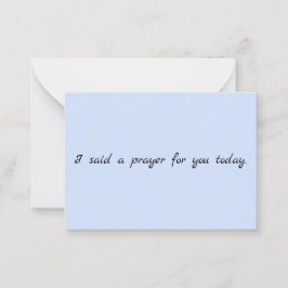 Cartão de nota de oração