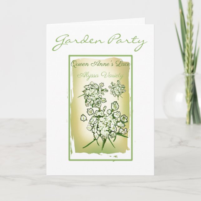 Cartão de Nota de Pacote de Semente Lace da Rainha (Frente)