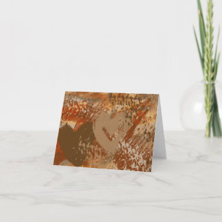 Cartão de Nota de Padrão de Abstrato de Coração de