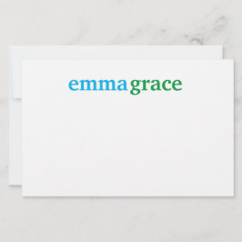 Cartão de Nota de Papel Bela Monograma