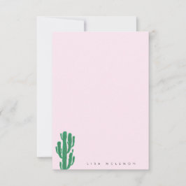 Cartão de Nota de Papel Personalizado CACTUS