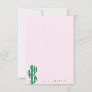 Cartão de Nota de Papel Personalizado CACTUS