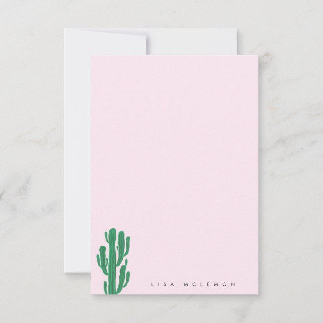 Cartão de Nota de Papel Personalizado CACTUS (Frente)