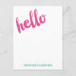 Cartão de Nota de Papel Personalizado Simples Hell