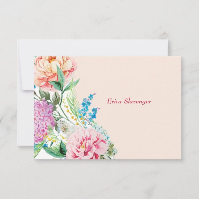 Cartão de Nota de Peões e Lilases (Frente)