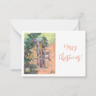 Cartão de nota de presente de Birdie para alimenta