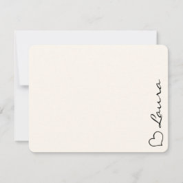 Cartão de Nota de Presente Personalizado com Nome
