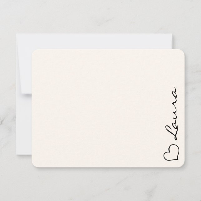 Cartão de Nota de Presente Personalizado com Nome  (Frente)