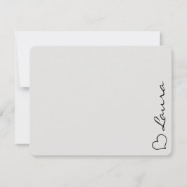 Cartão de Nota de Presente Personalizado com Nome