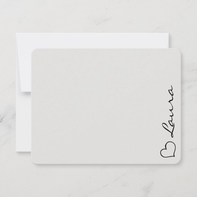 Cartão de Nota de Presente Personalizado com Nome  (Frente)