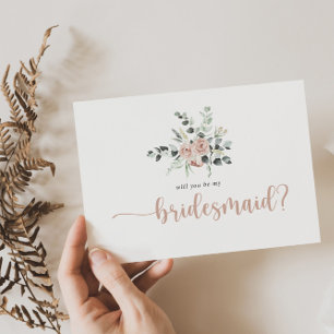 Cartão de Nota de Proposta Rosa Rosa Clássico Rosa