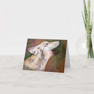 Cartão de Nota de Pup Wolf Howling