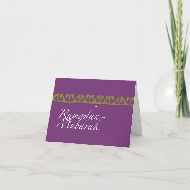 Cartão de nota de Ramadan Mubarak (Frente)