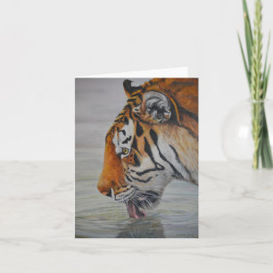 Cartão de Nota de Reprodução de Arte Tiger "Sei