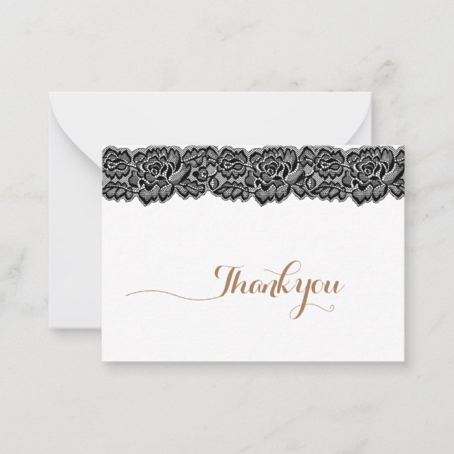 Cartão de Nota de Rosas Pretas e Brancas do Mercad (Frente)